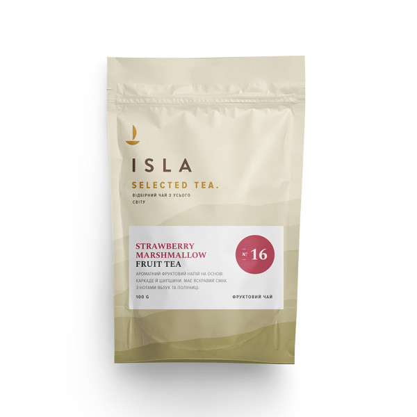 №16 Чай Isla фруктовий «Strawberry marshmallow», 100 г (4820189320845)
