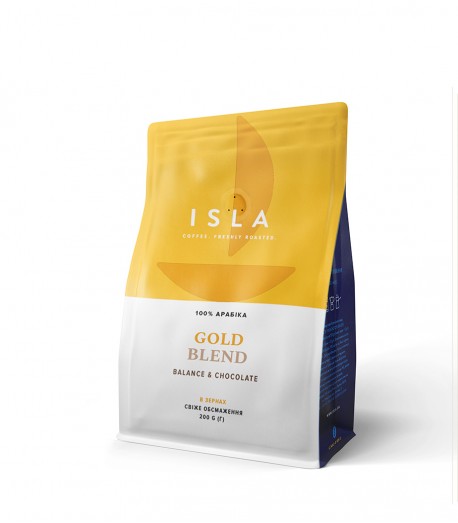 Кава ISLA GOLD BLEND в зернах 200 г (4820189320098)
