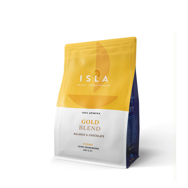 Кава ISLA GOLD BLEND в зернах 200 г (4820189320098)