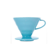 Кавоварка пуровер Hario V60 керамічна, блакитна 3VDC-02-BU-UEX
