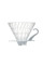 Кавоварка пуровер Hario V60 скляна, біла VDG-02W
