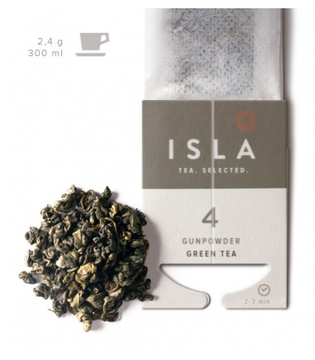 №4 Чай Isla зелений Gunpowder в фільтр-пакеті на чашку, 2,4 г х 10 шт.