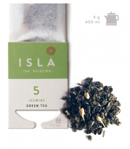 №5 Чай Isla зелений з жасмином в фільтр-пакеті на чайник, 4 г х 10 шт.