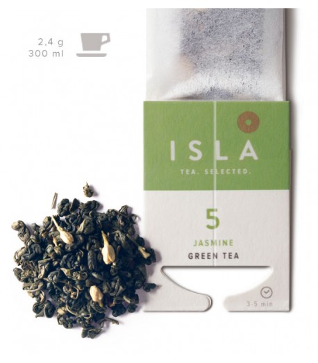 №5 Чай Isla зелений з жасмином в фільтр-пакеті на чашку, 2,4 г х 10 шт.
